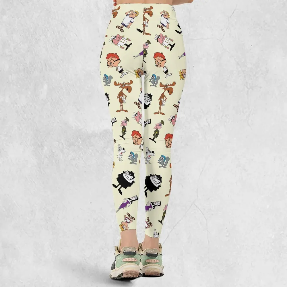 60s The Adventures Of Rocky And Bullwinkle and Friends Legging - 3