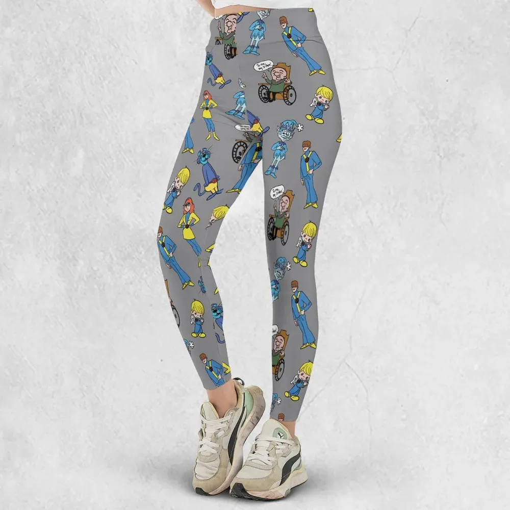 70s Saturday Morning Superhero Cartoon Legging - 2