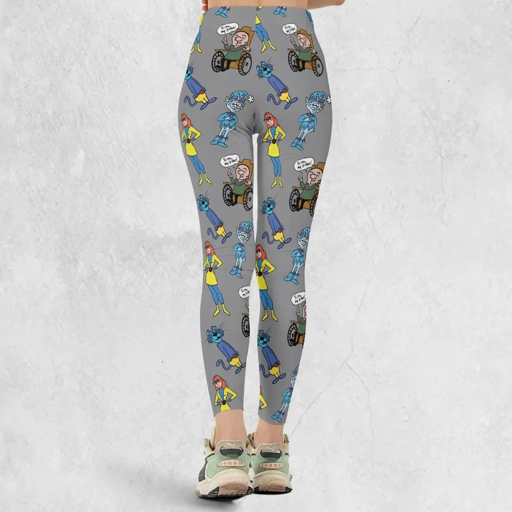 70s Saturday Morning Superhero Cartoon Legging - 3