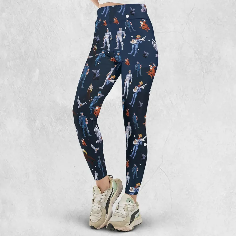 Silverhawks Cartoon Characters Legging - 2