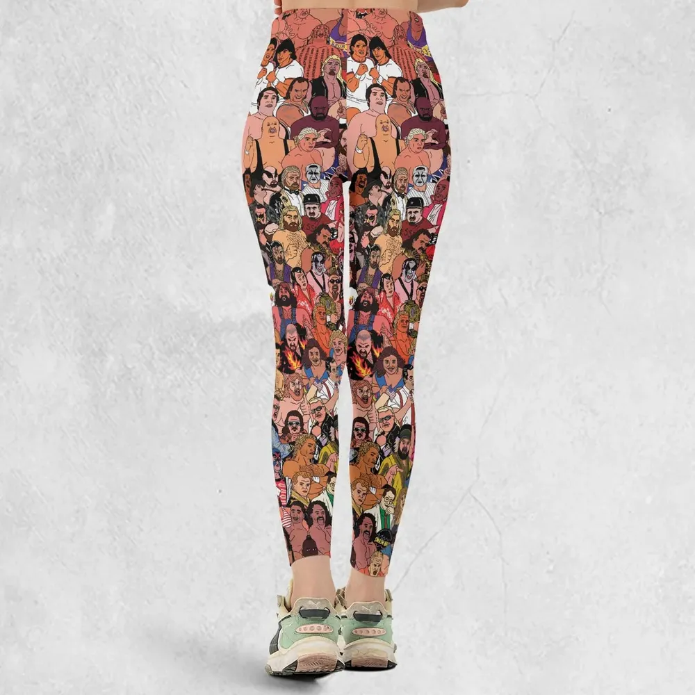 90s Professional Wrestlers Legging - 3