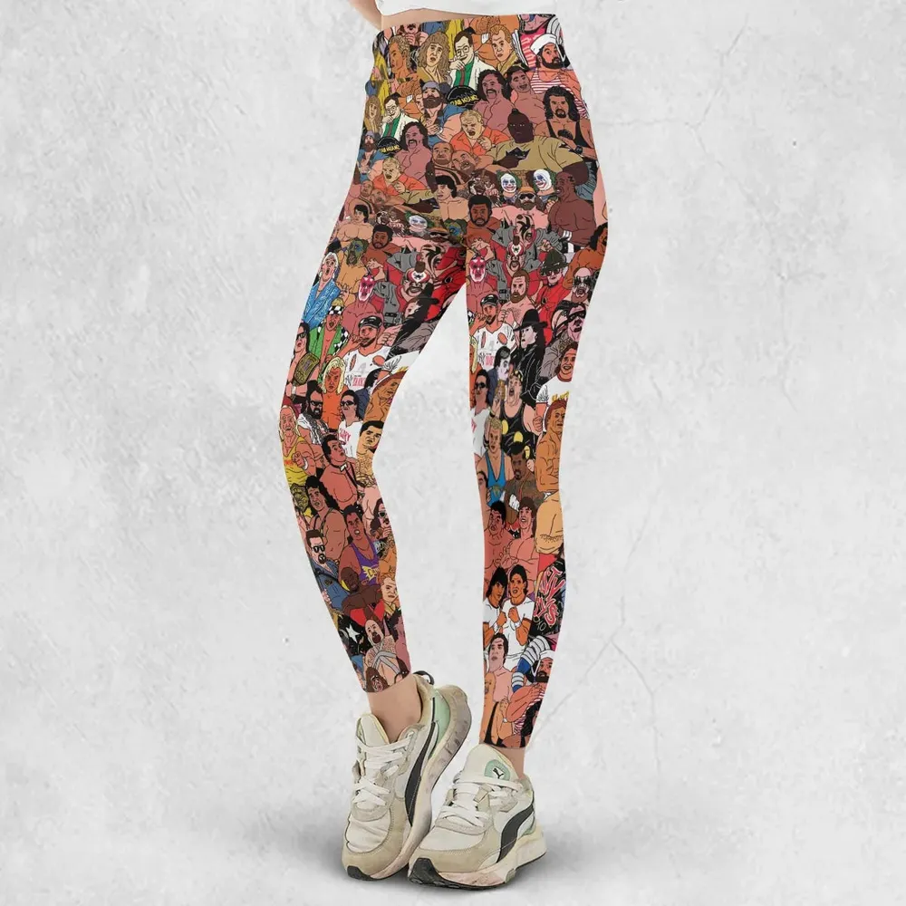 90s Professional Wrestlers Legging - 2