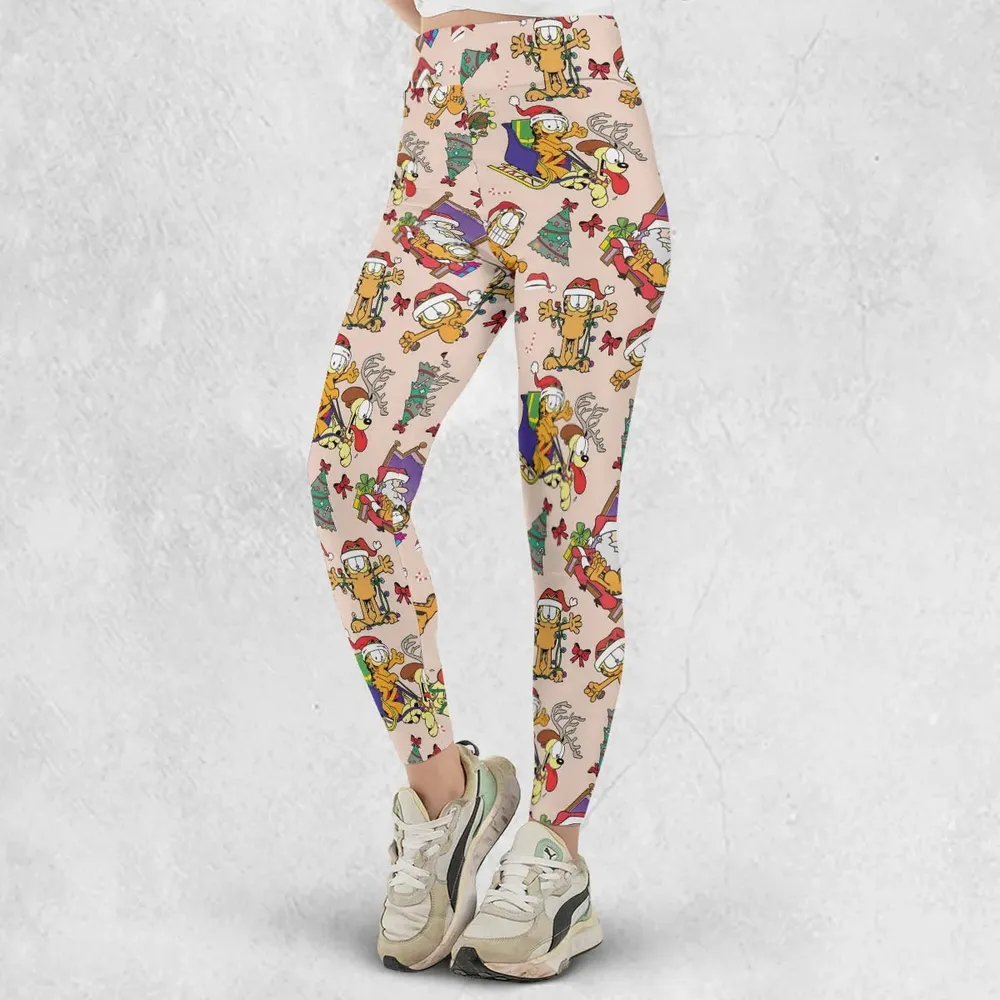 Garfield And Odie Christmas Sleigh Legging - 2