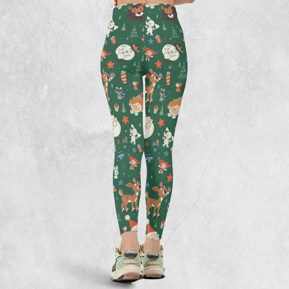 Rudolph The Red Nosed Reindeer Characters Legging - 3