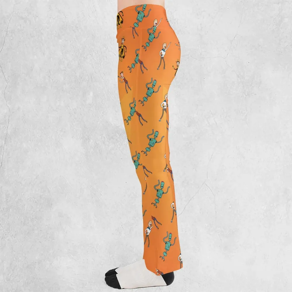 Monarch Madness The Venture Bros Adventure Time Mashup Flare Leggings - 3