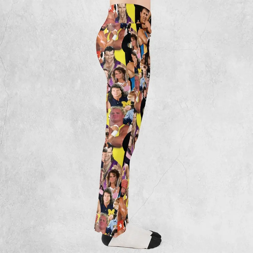 Early 90s Great Era Of WWF Flare Leggings - 2
