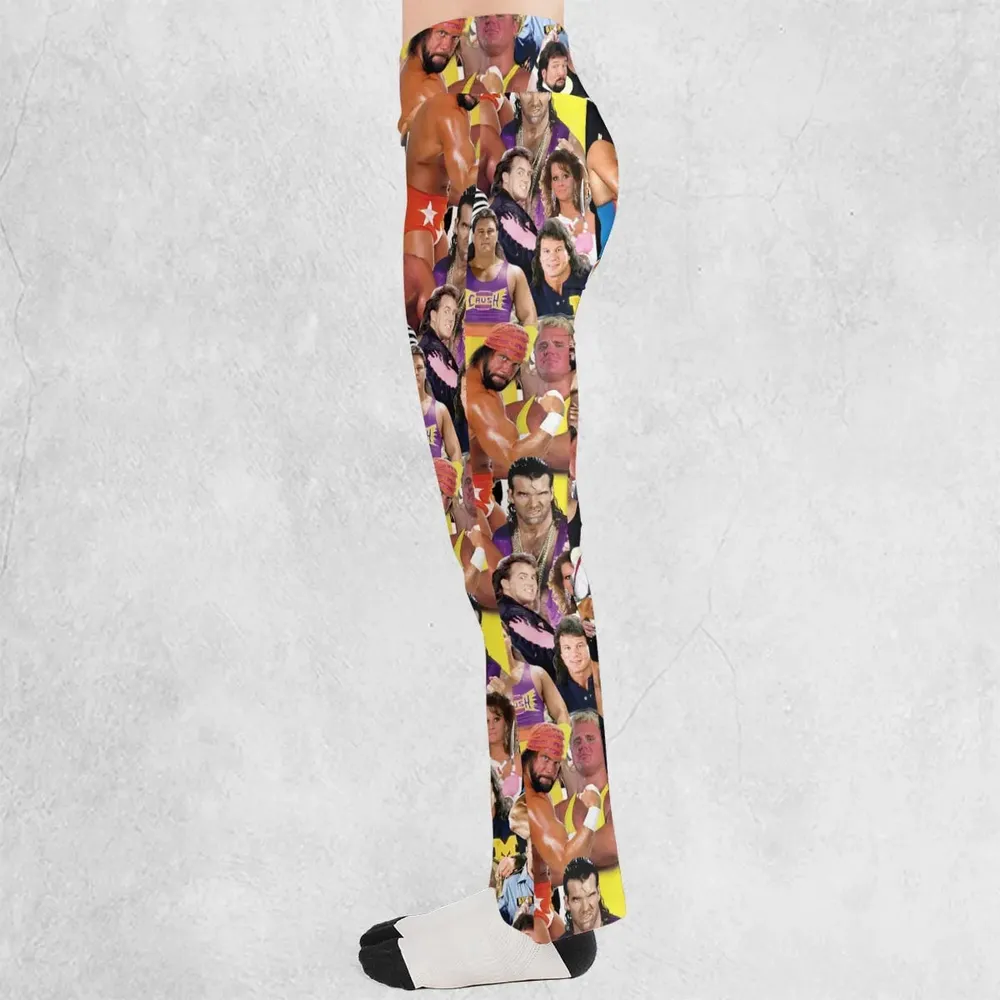 Early 90s Great Era Of WWF Flare Leggings - 3