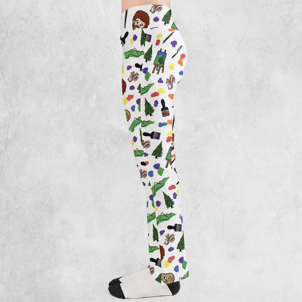 Joy Of Painting Bob Ross Flare Leggings - 3