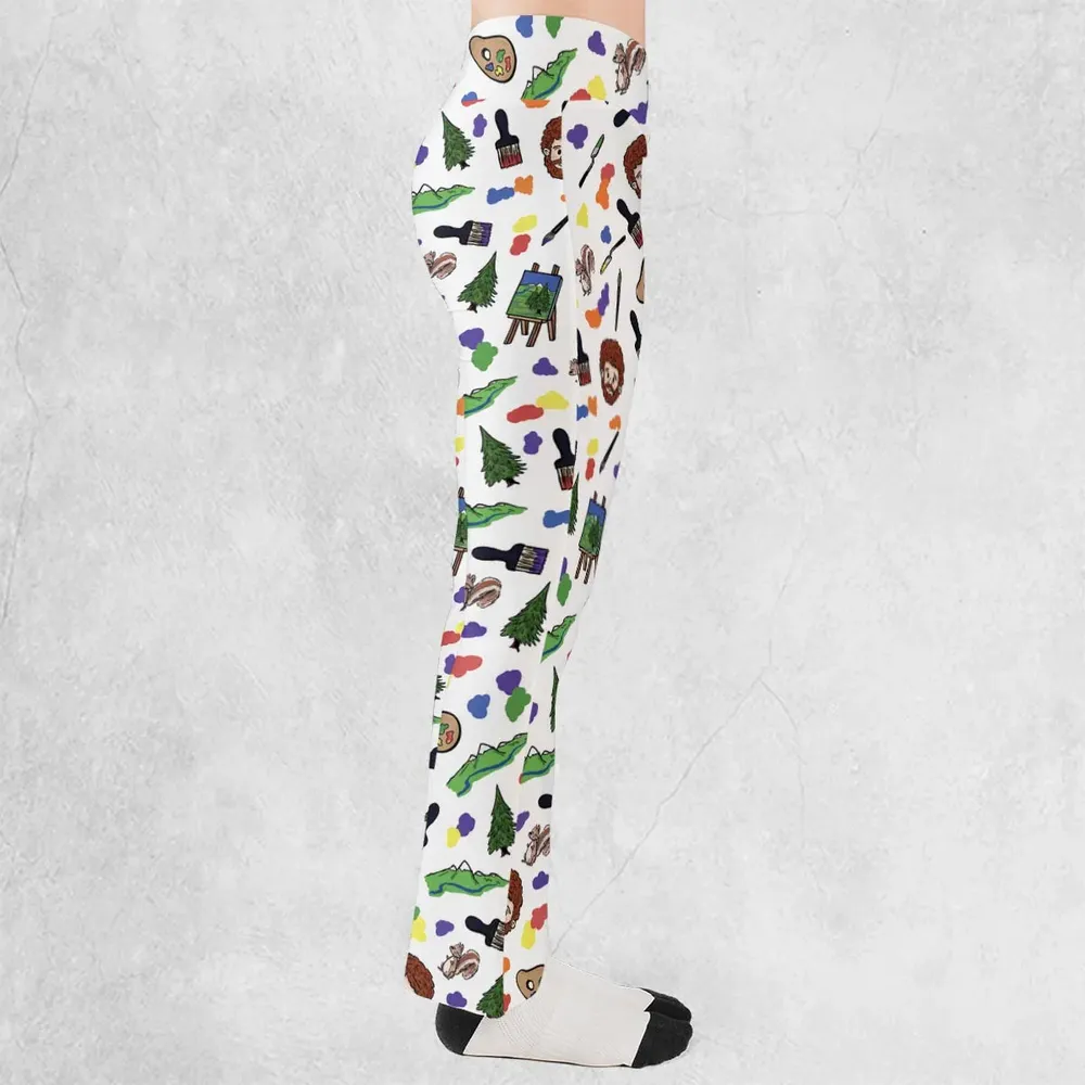 Joy Of Painting Bob Ross Flare Leggings - 2