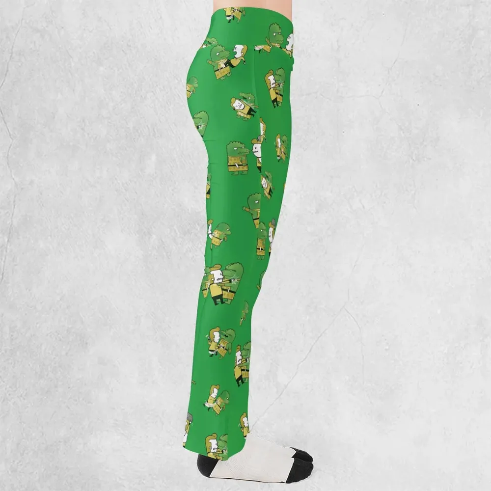 Kirk-Fu With Gorn Star Trek Flare Leggings - 2