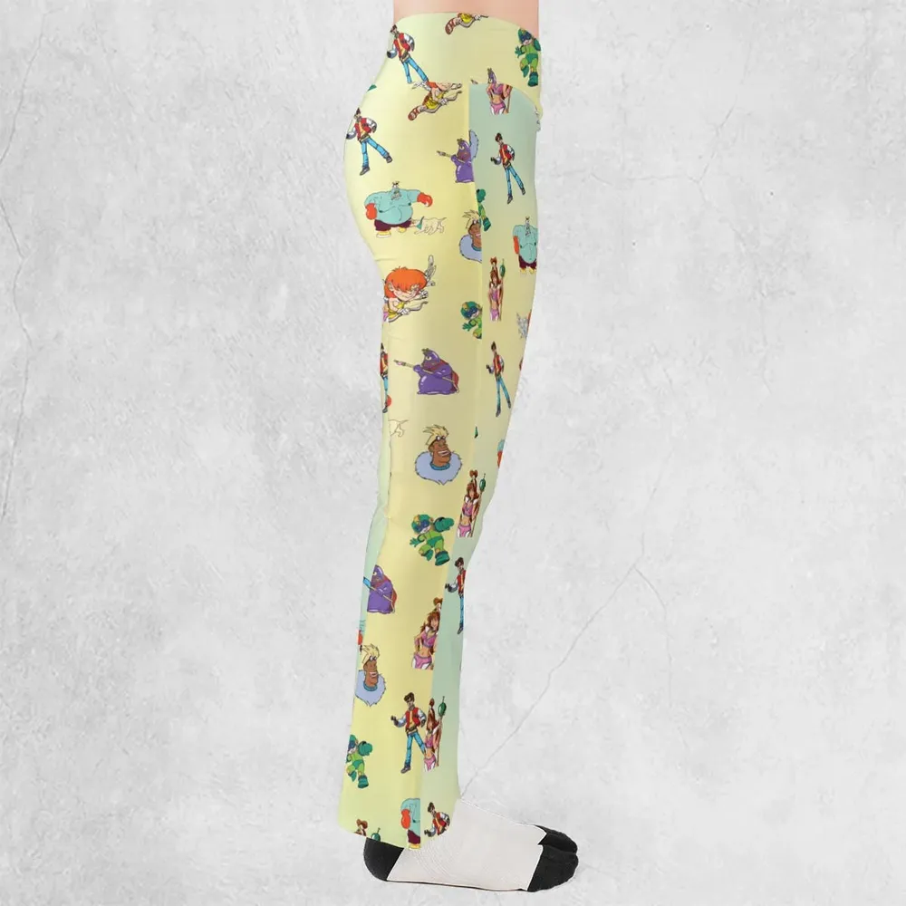 80s Captain N: The Game Master Characters Flare Leggings - 2