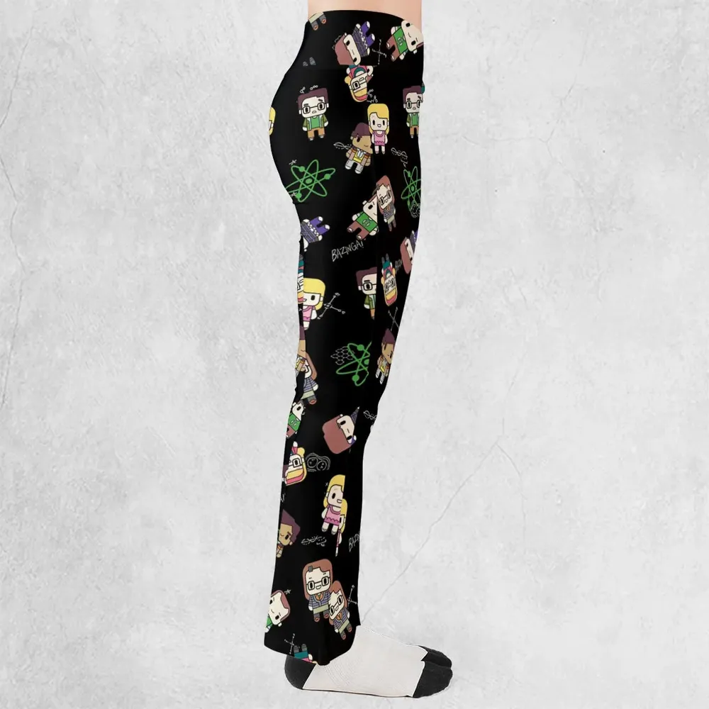 Geeky Bazinga The Big Bang Theory Flare Leggings - 2