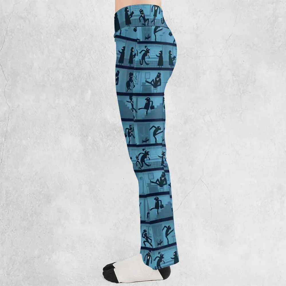 Walking In The Darkness Silly Walks Flare Leggings - 3