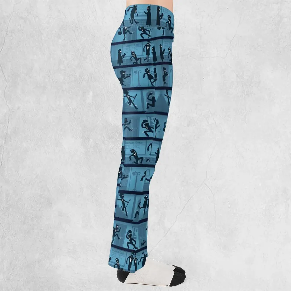 Walking In The Darkness Silly Walks Flare Leggings - 2