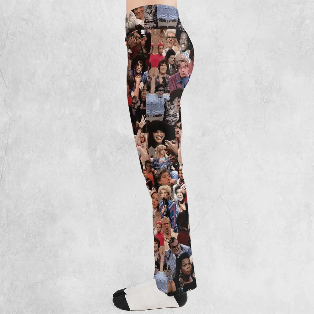 90s Saturday Crew SNL Flare Leggings - 3