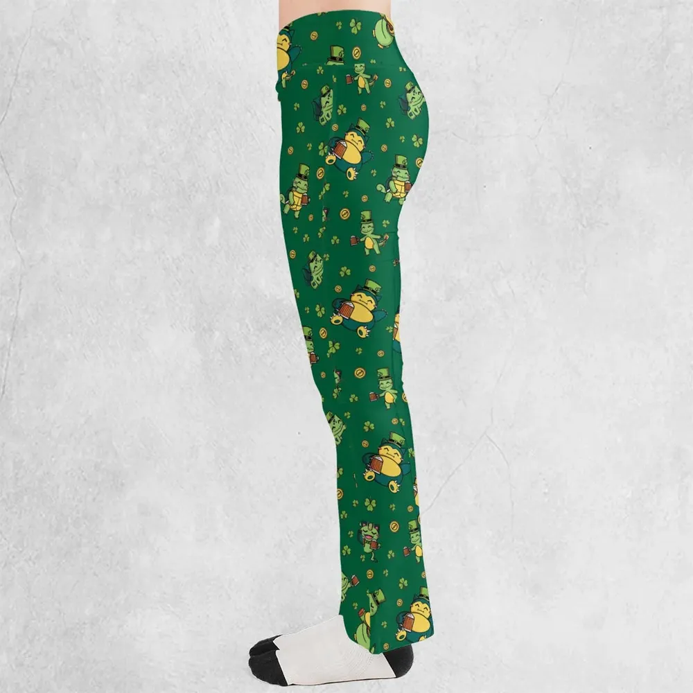 Happy St. Patrick day Pokemon Green Flare Leggings - 3