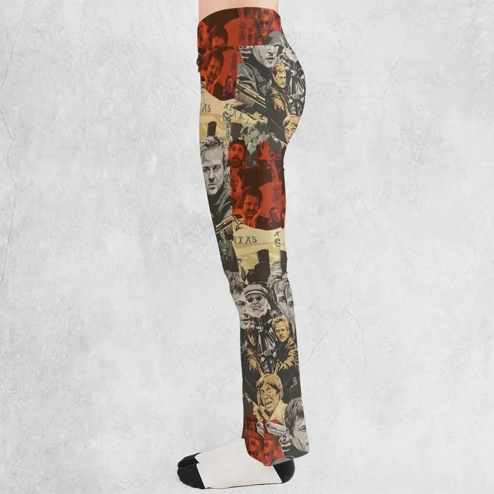 Retro 90s Action Film The Boondock Saints Flare Leggings - 3