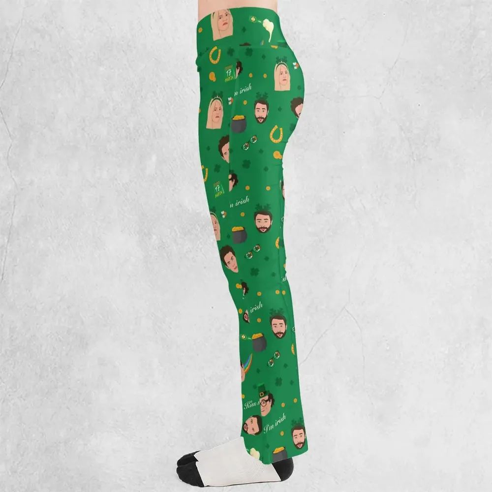 Kiss Me I'm Irish It's Always Sunny in Philadelphia Flare Leggings - 3