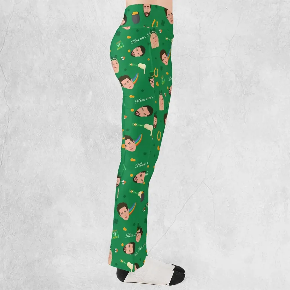 Kiss Me I'm Irish It's Always Sunny in Philadelphia Flare Leggings - 2