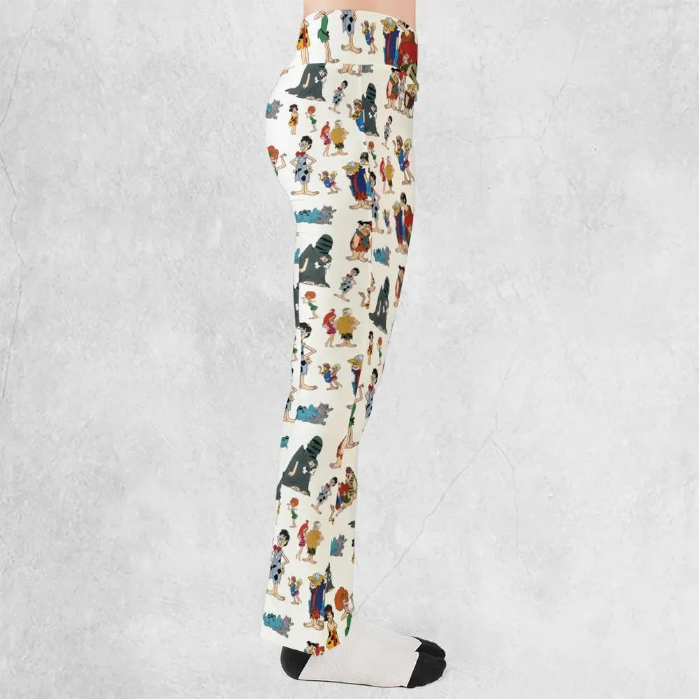 The Pebbles and Bamm Bamm Show Characters Flare Leggings - 2