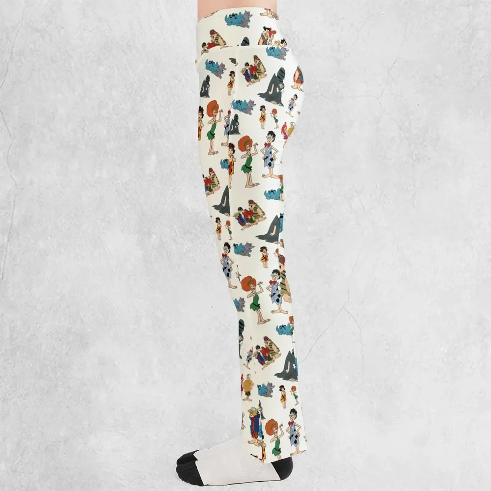 The Pebbles and Bamm Bamm Show Characters Flare Leggings - 3