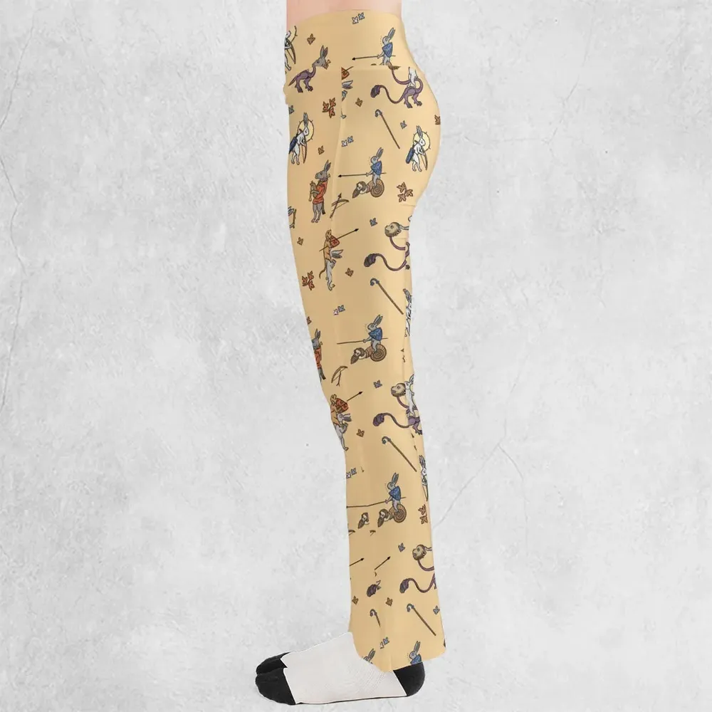 The Medieval Marginalia Killer Rabbit Monty Python Flare Leggings - 3