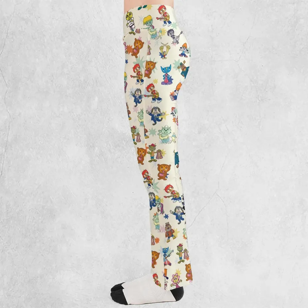 Parappa the Rapper Characters Flare Leggings - 3