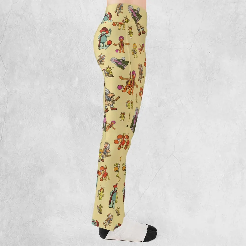 Fraggle Rock Characters Flare Leggings - 2