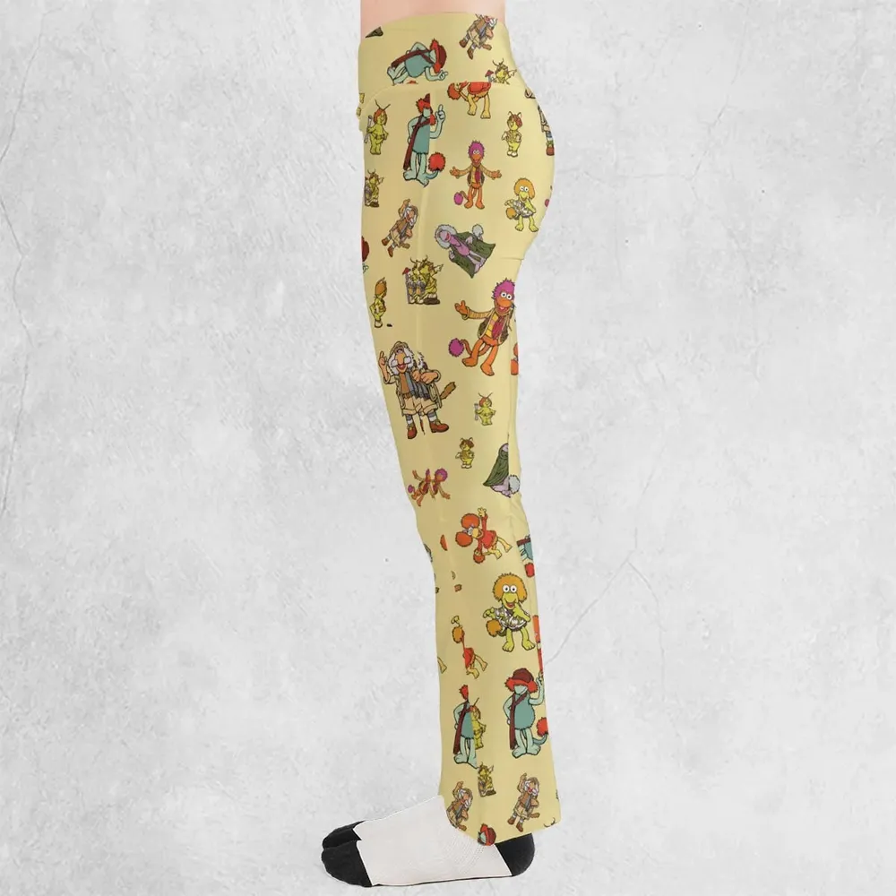 Fraggle Rock Characters Flare Leggings - 3