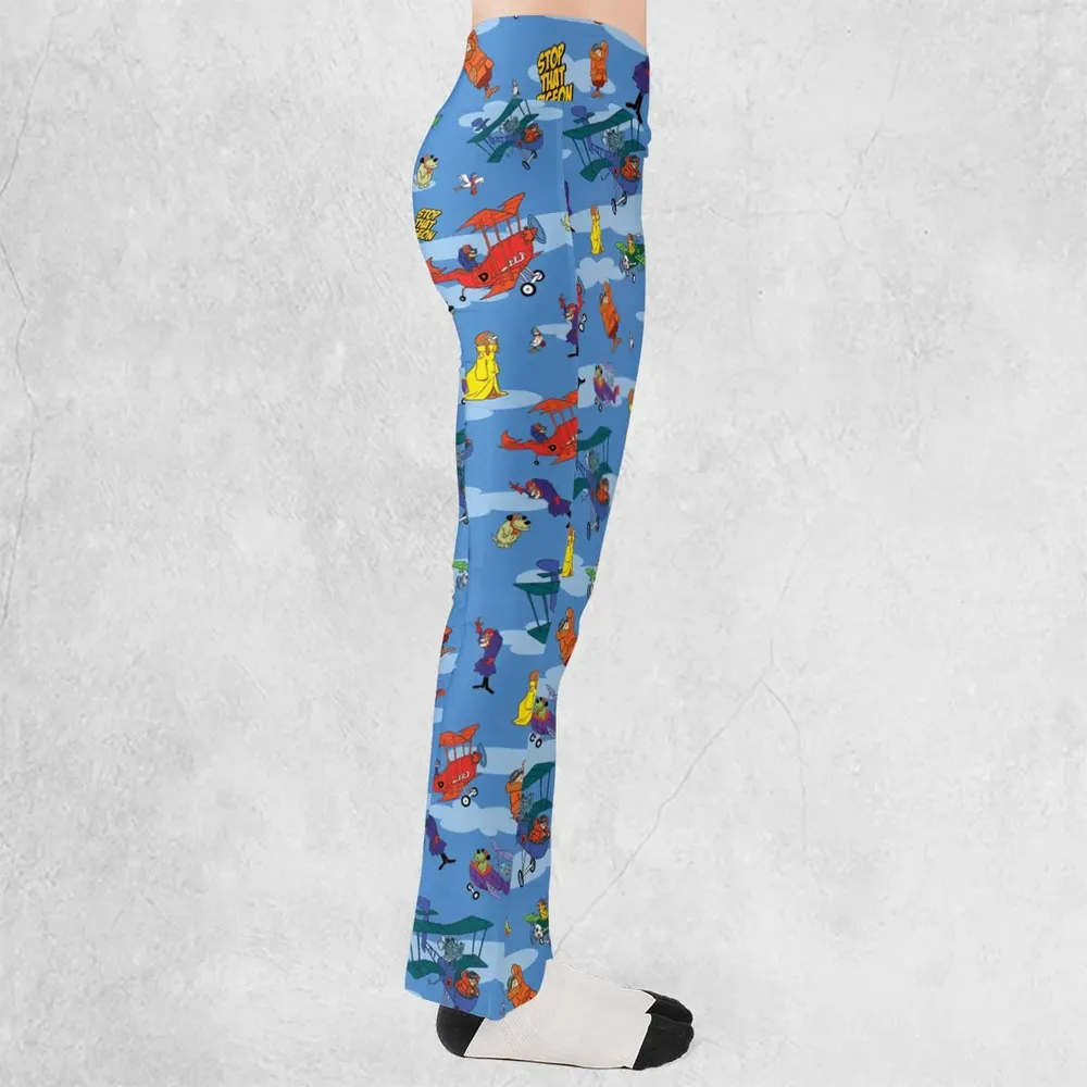 Stop That Pigeon Dastardly and Muttley in Their Flying Machines Flare Leggings - 2