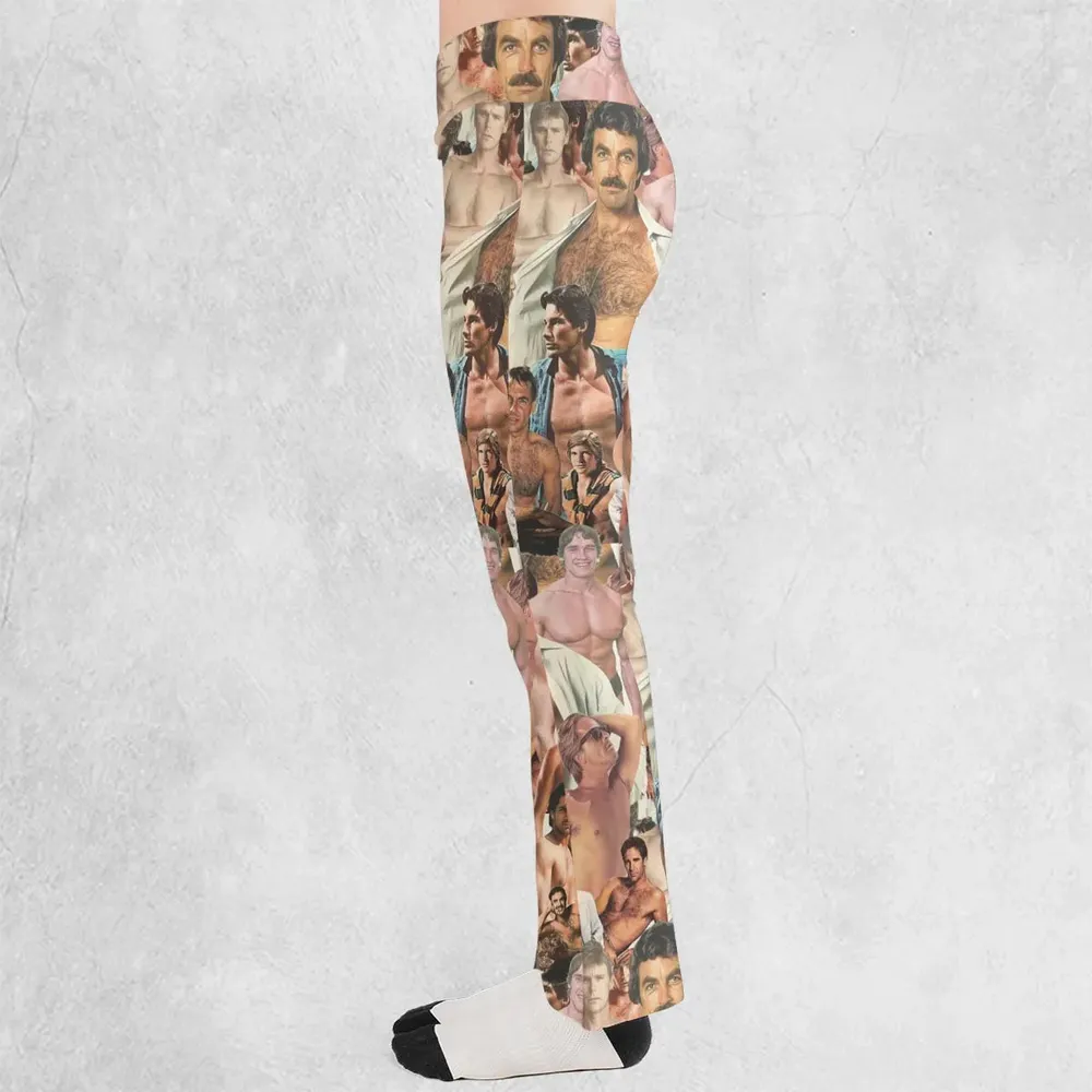 Vintage Hunks of The 80s Flare Leggings - 3
