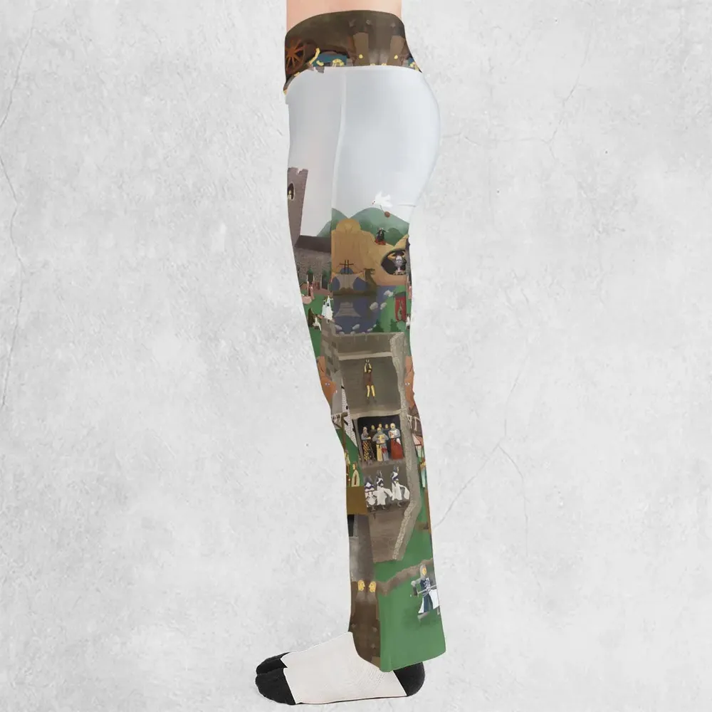 England 932 A.D Monty Python and The Holy Grail Flare Leggings - 3