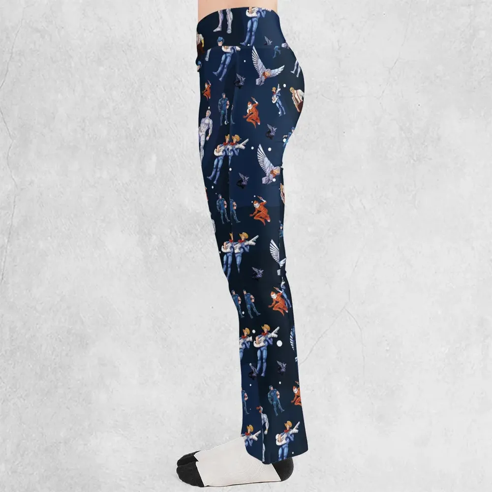Silverhawks Cartoon Characters Flare Leggings - 3