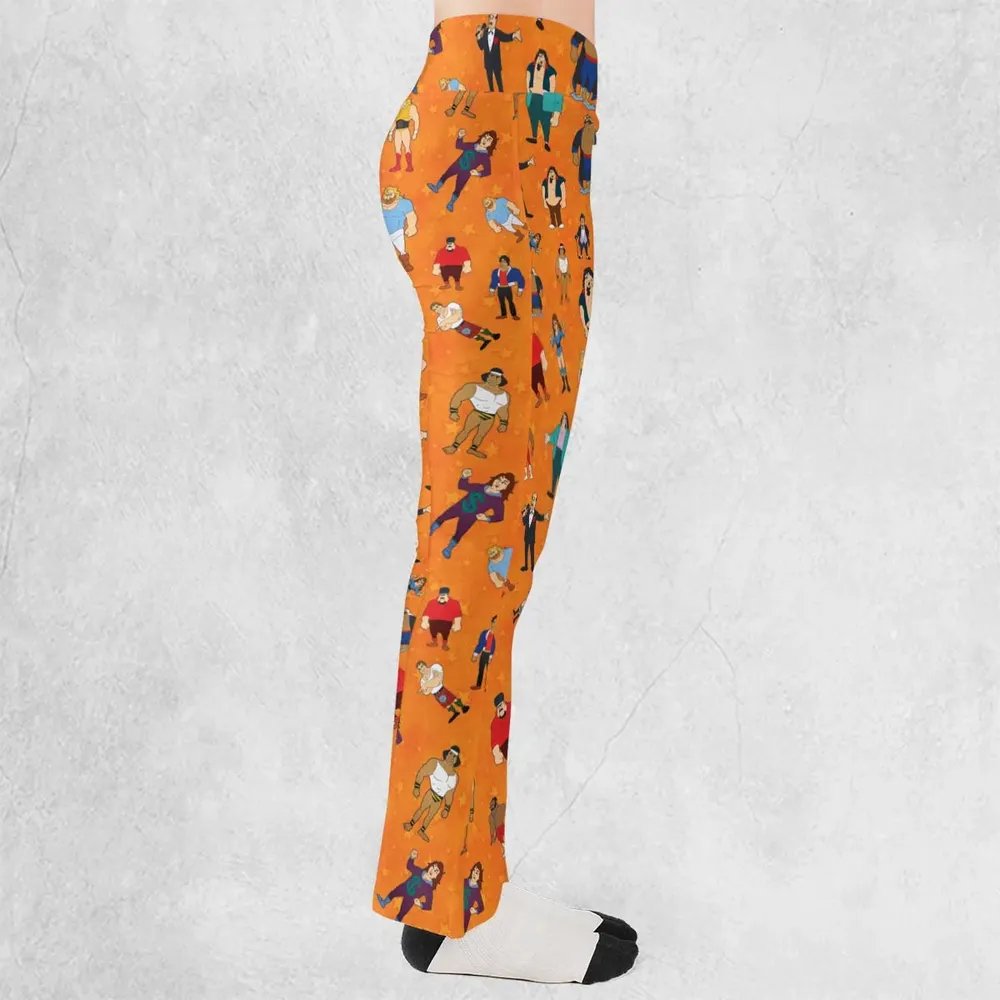 80s Hulk Rock 'n' Wrestling Characters Flare Leggings - 2