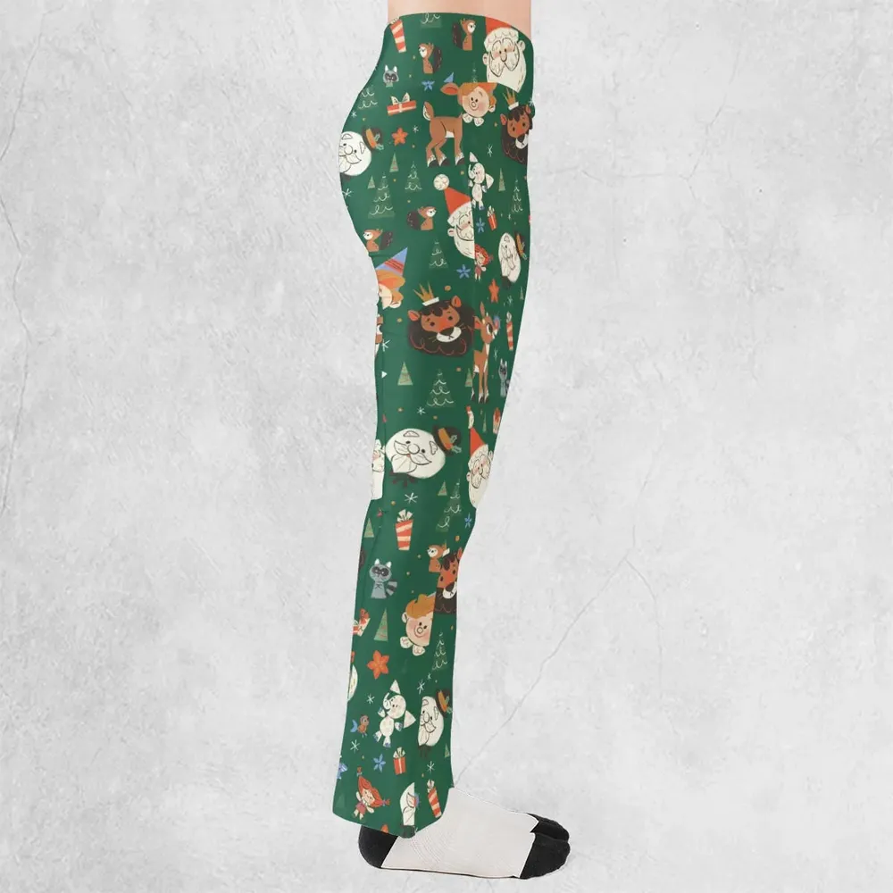 Rudolph The Red Nosed Reindeer Characters Flare Leggings - 2