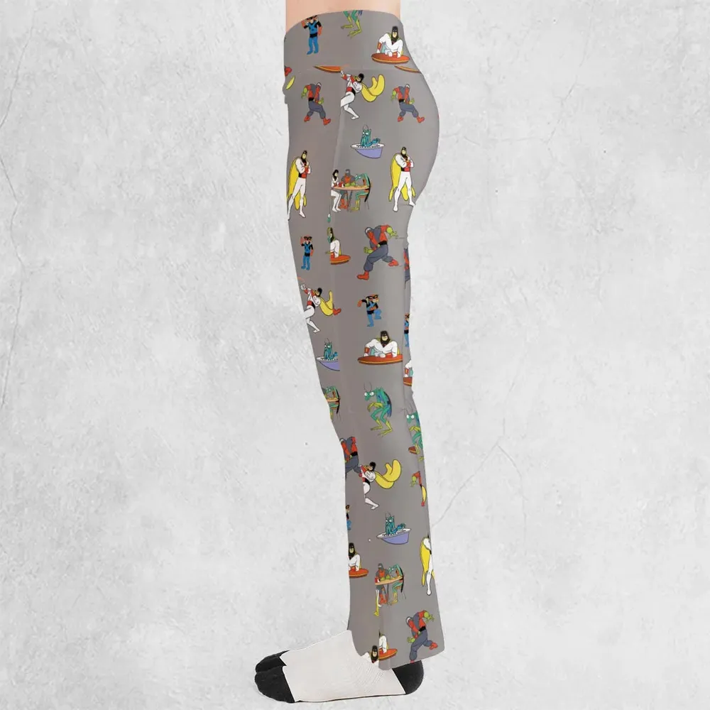 Space Ghost Coast to Coast Characters Flare Leggings - 3