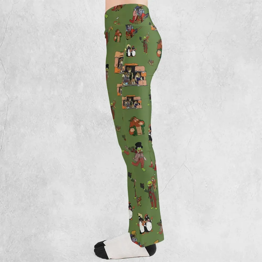 The Muppet Christmas Carol Characters Flare Leggings - 3