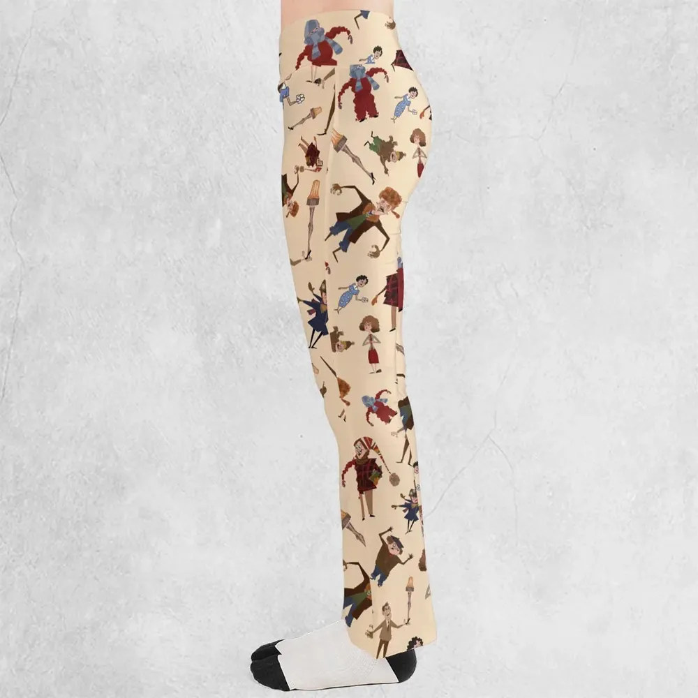 A Christmas Story Characters Flare Leggings - 3