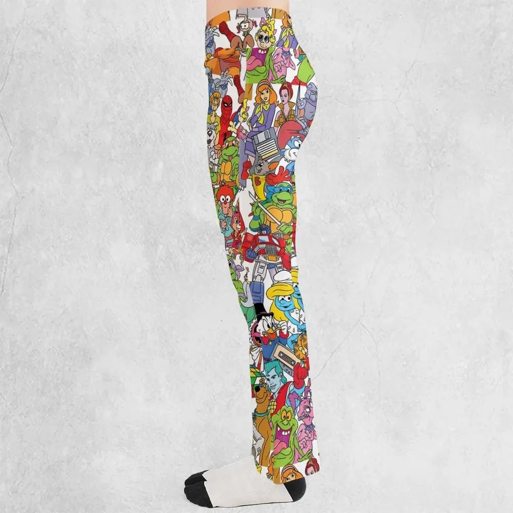 90s Cartoon Legends Flare Leggings - 3