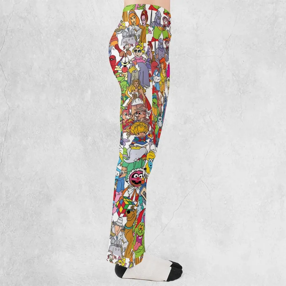 90s Cartoon Legends Flare Leggings - 2