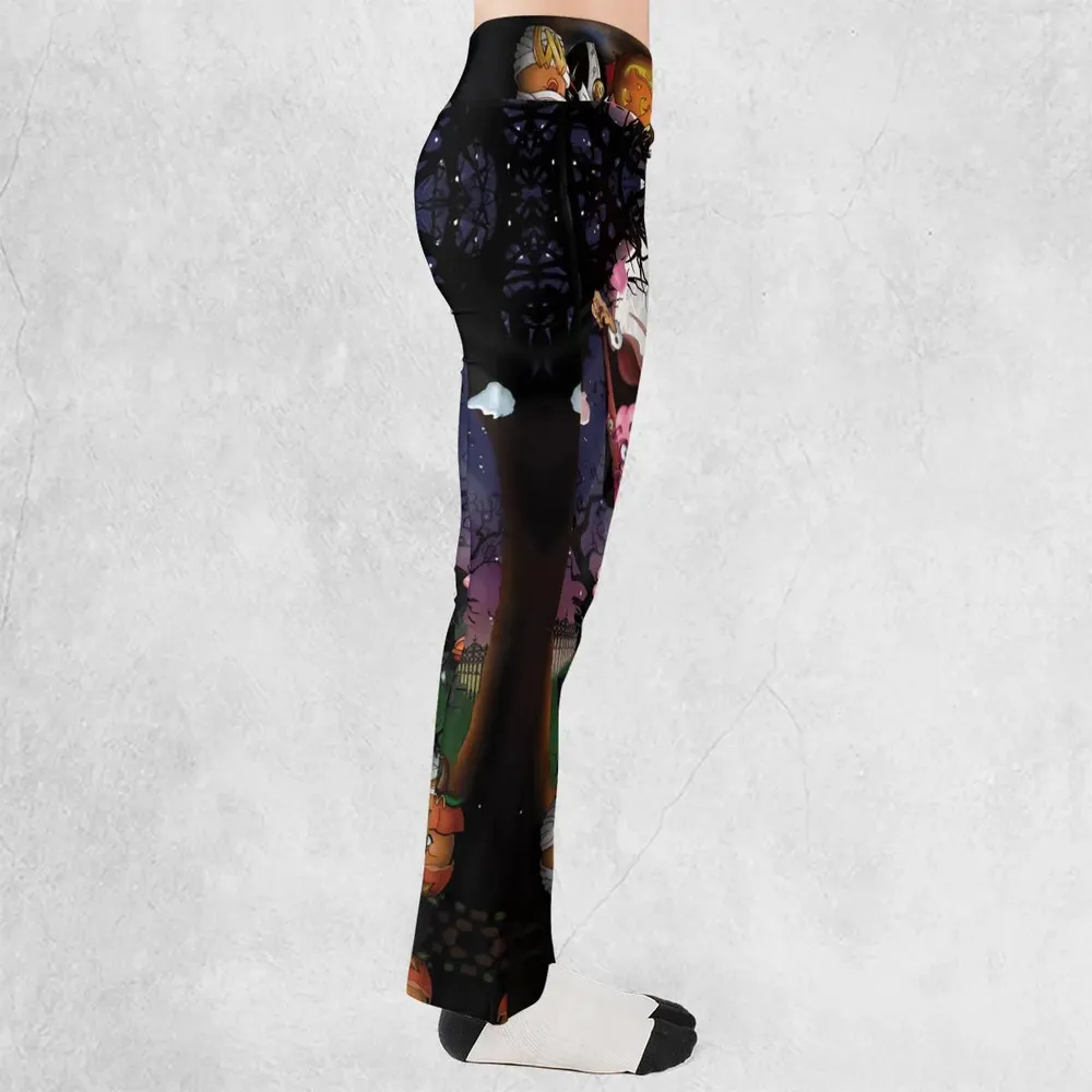 Halloween Food Mascot Themed Flare Leggings - 2