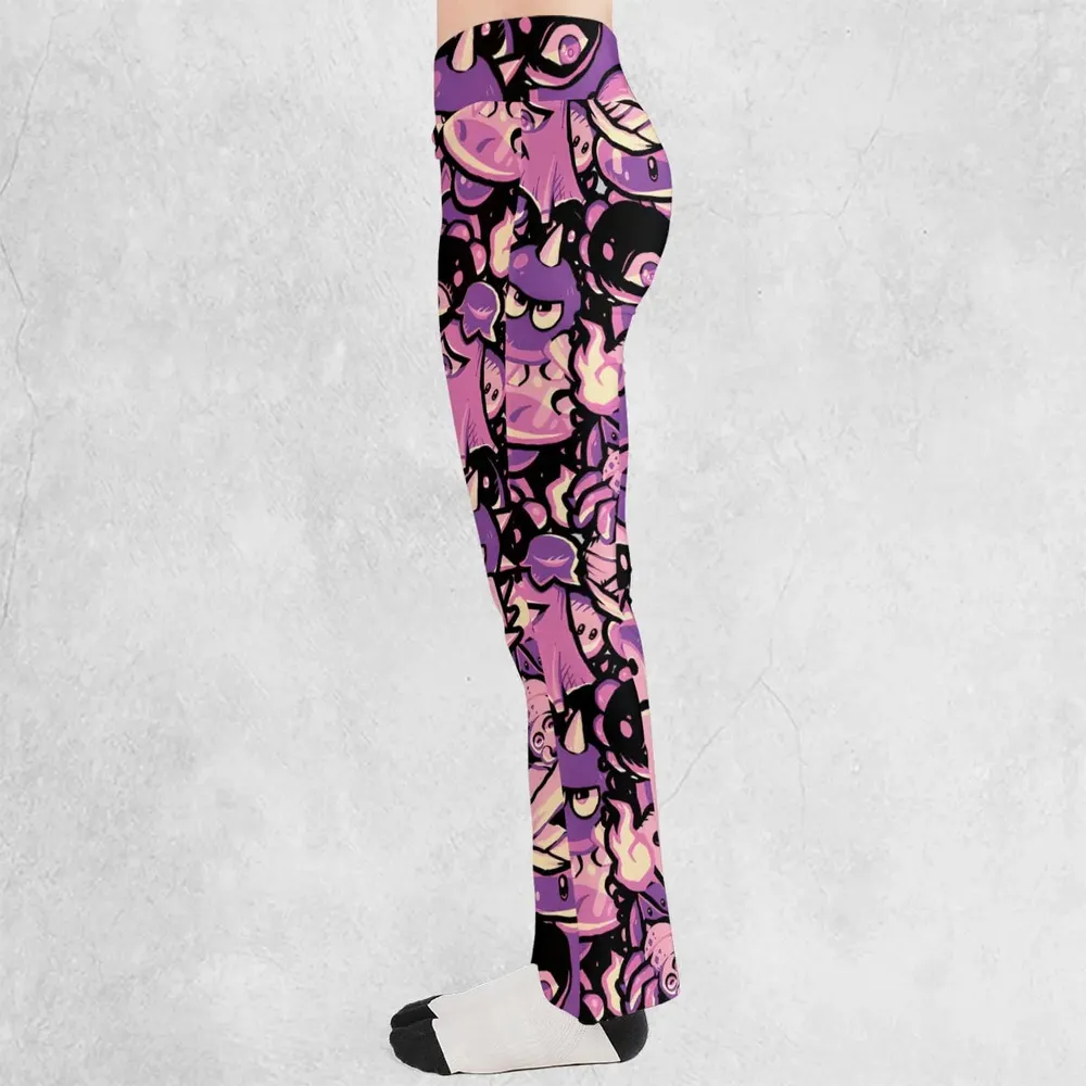 Nightmare Land Kirby Flare Leggings - 3