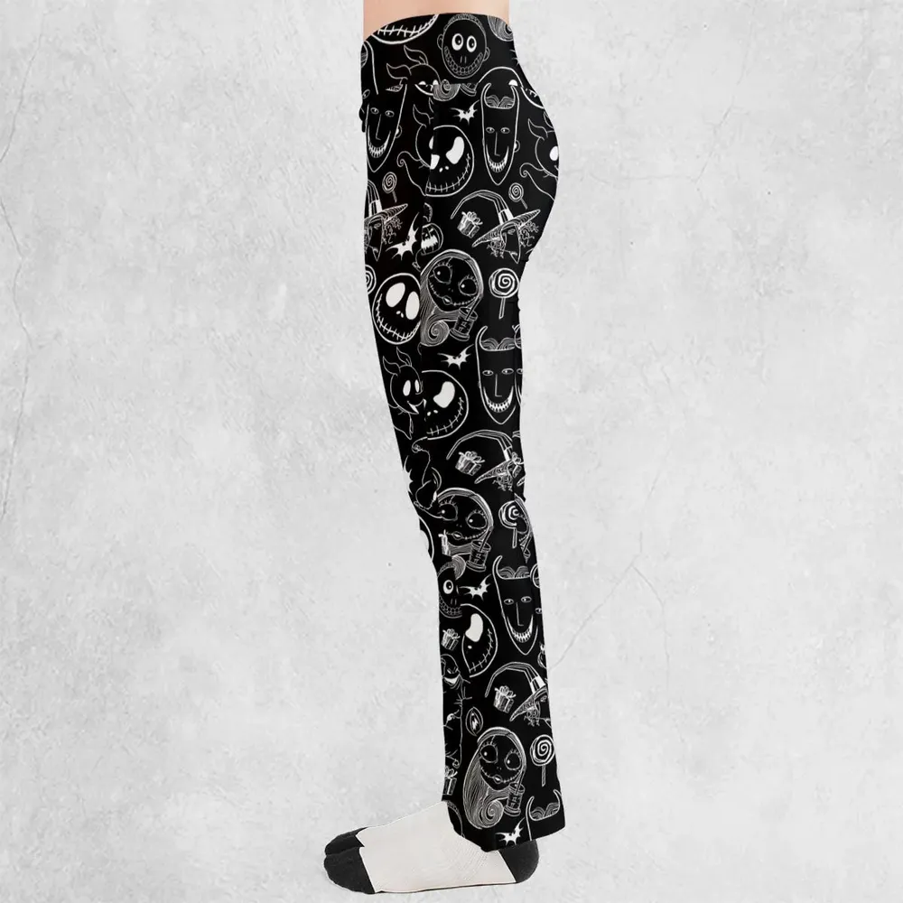 Pumpkin King The Nightmare Before Christmas T Flare Leggings - 3