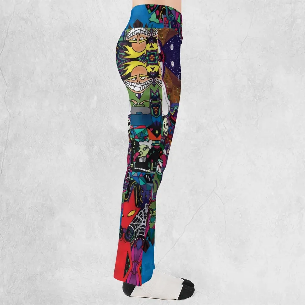 Horror Characters Cowardly Dog Flare Leggings - 2
