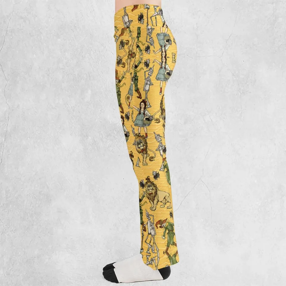 Magic Of Oz Characters Pattern Flare Leggings - 3