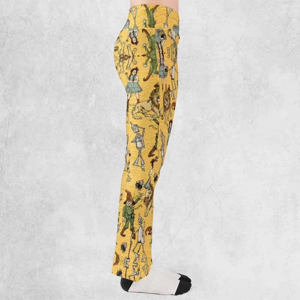 Magic Of Oz Characters Pattern Flare Leggings - 2