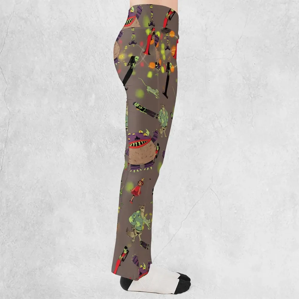 Scary Godmother Characters Flare Leggings - 2