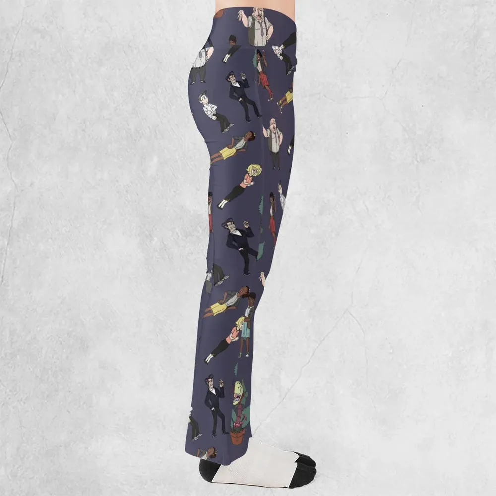 Little Shop Of Horror Characters Flare Leggings - 2
