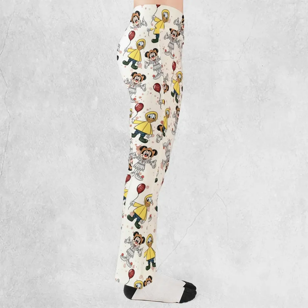 Mouse Clown Flare Leggings - 2