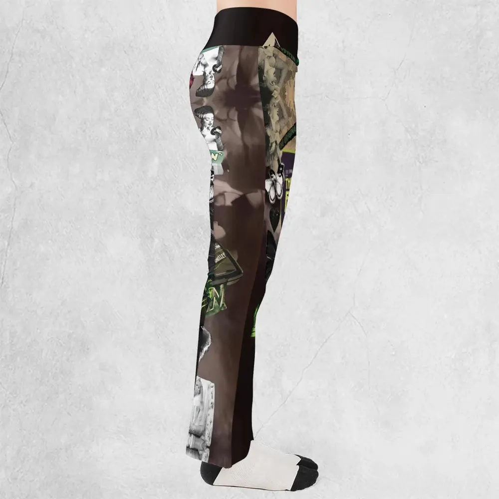 Vintage Bride Of Frankenstein Flare Leggings - 2